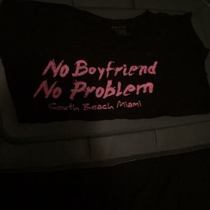 Black and pink crop top